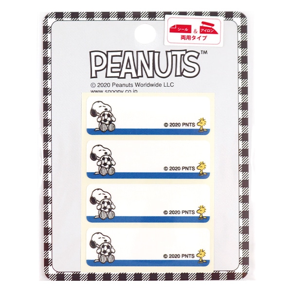 ワッペン 『シール&アイロンネームラベル スヌーピー Snoopy RIO-2923