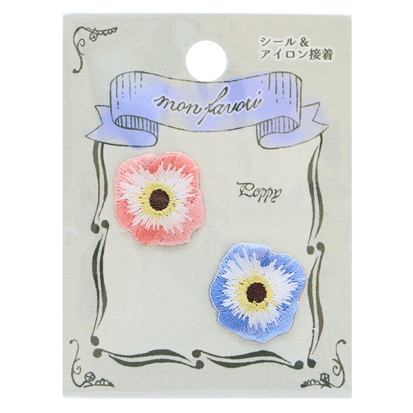 ワッペン 『大人ワッペン 花 ポピー OTN-33』 雑貨,ワッペン