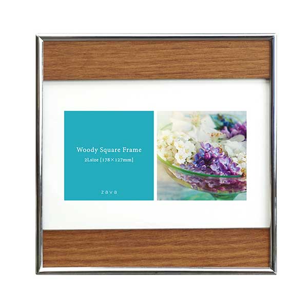 額 『ウッディスクエアフレーム 2L判 105-702』 画材・文具,額| ホビー