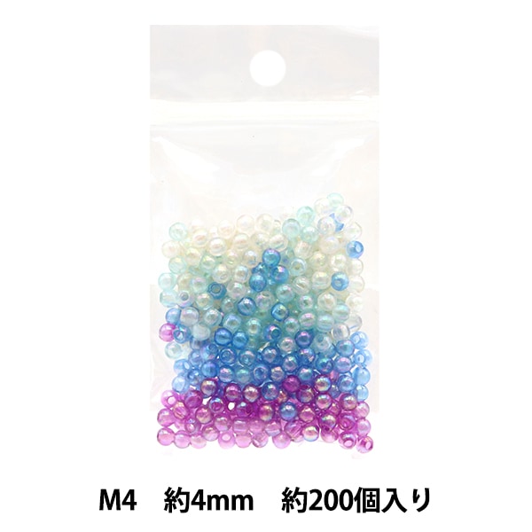 ビーズセール】ビーズ 『DX丸ビーズ M4 約4mm 約200個入り ASH-DX4M-M4