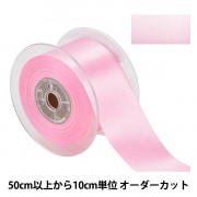 リボン 『両面サテンリボン ピンク 28mm×3m』 ソーイング,リボン