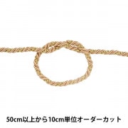数量5から】 手芸ひも 『ツイストコード 白×金 D KY-7-D1』 すべての