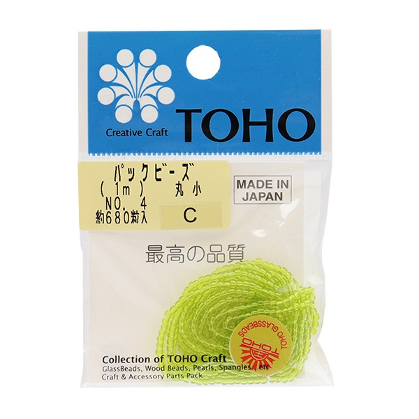 ビーズ 『パックビーズ 丸小 No.4』 TOHO BEADS トーホービーズ ビーズ
