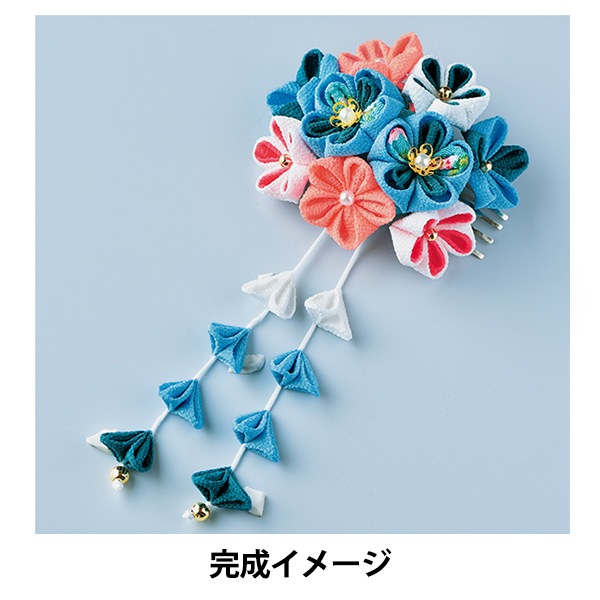 髪飾り追加にちりめんボール髪飾りメタリックヤーン花