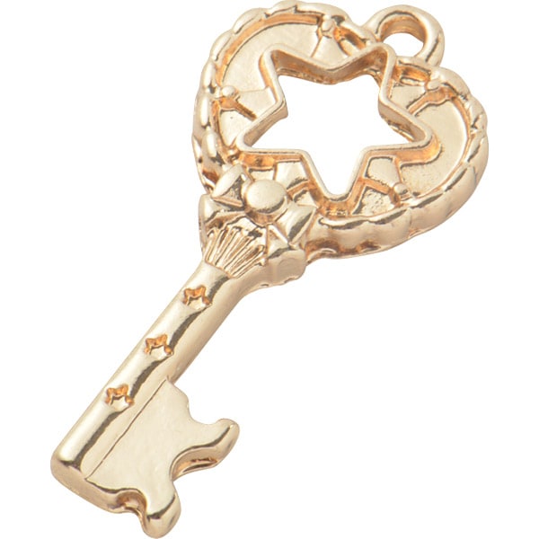 手芸金具 『チャーム 鍵 #10501 ゴールド』 ビーズ,ビーズ金具