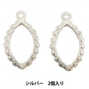 レジンパーツ 『レジン枠 ラウンド シルバー 1個入り No.102