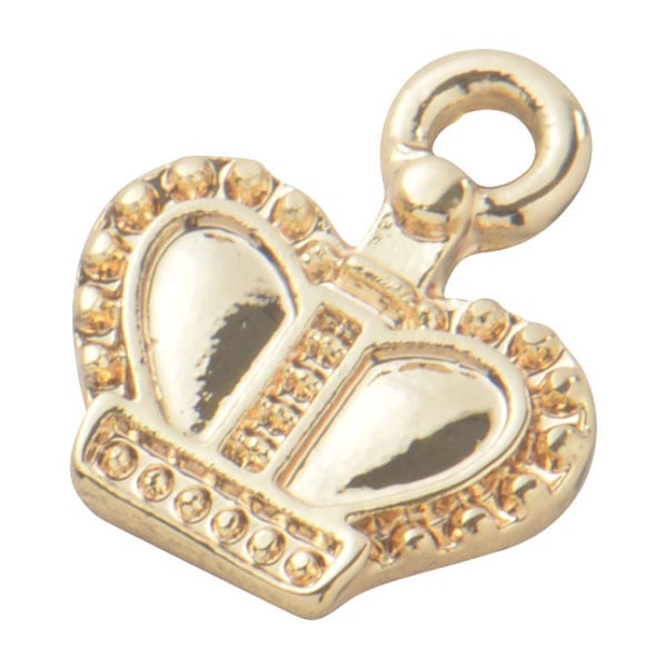 手芸金具 『チャーム 王冠 ゴールド #202』 ビーズ,ビーズ金具