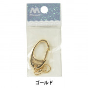 手芸金具 『3連キーリングフック付き A ゴールド 1個入り』 ビーズ