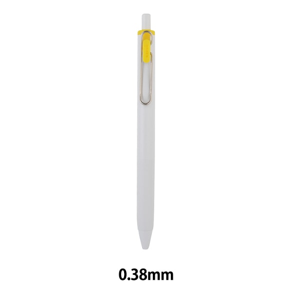 ボールペン 『ユニボールワン 0.38mm UMNS38.2 イエロー』 uni