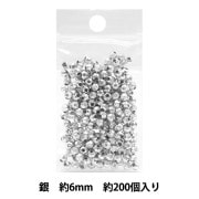 ビーズ 『DXカットビーズ 銀 約6mm 約200個入り ASH-DX6C-S』|パックビーズ|ビーズ