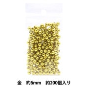 ビーズ 『DX丸ビーズ 金 約6mm 約200個入り ASH-DX6M-G』|パックビーズ|ビーズ