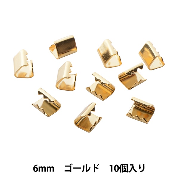 BWs ゴールド金具 ブラック リボン金具 A108 手芸金具 『リボン留め金具 カン無し 6mm G』 すべての商品| ホビー