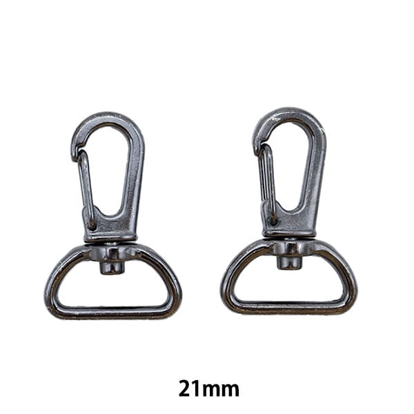 レザー金具 『アミナスカン 2.1cm 黒ニッケル 2個入り』 工芸,皮革