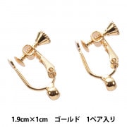 手芸金具 『ネジバネ玉用イヤリング8mm 金色』 ビーズ,金具・留め具