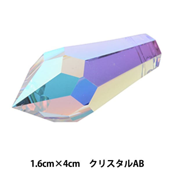 プレシオサクリスタル　シャンデリア ビーズ 『プレシオサ シャンデリアパーツ 1081 クリスタルAB 1.6×4cm