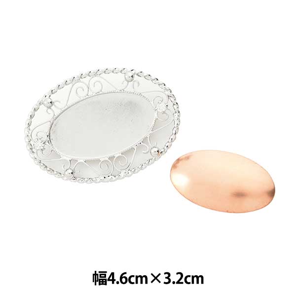 七宝用金具 『ブローチ 飾り線加工 銀色 OB-434』 工芸,ステンドグラス