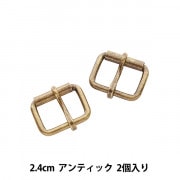 手芸金具 『クダ美錠 幅2.1cm 2個入り アンティック』 工芸,皮革,金具