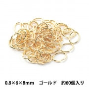 手芸金具 『Cカン ゴールド 0.8×6×8mm』|ビーズ金具|ビーズ