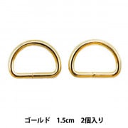 レザー金具 『Dカン 黒ニッケル 15mm 2個入り』 工芸,皮革,金具,Dカン