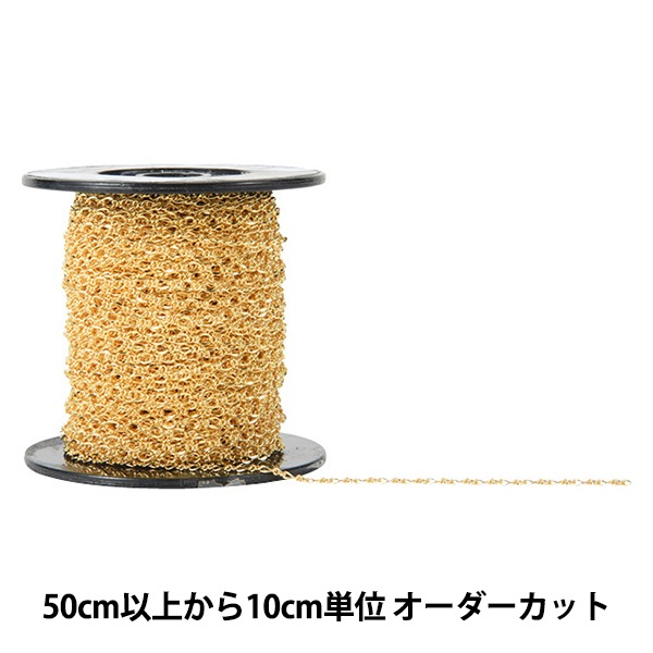 数量5から】 アクセサリー金具 『フィガロチェーン ゴールド OT0.4/750