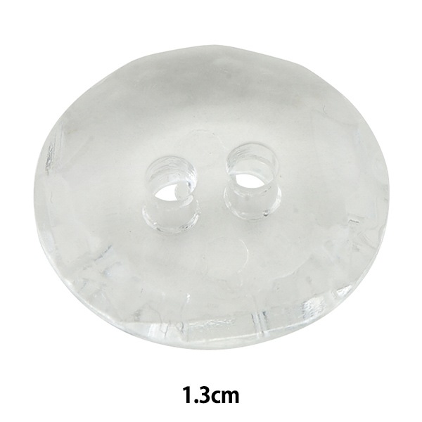 ボタン 『クリアボタン 二つ穴 1.3cm F5477』 服飾,ボタン