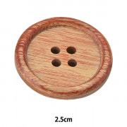 ボタン 『ウッドボタン 四つ穴 1.8cm 1個入り K1100』 服飾,ボタン