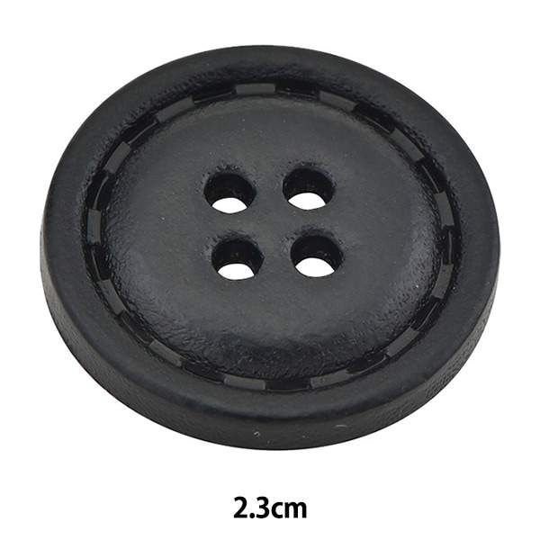 ボタン 『革調ボタン 四つ穴 #09 2.3cm RN5910』 服飾,ボタン