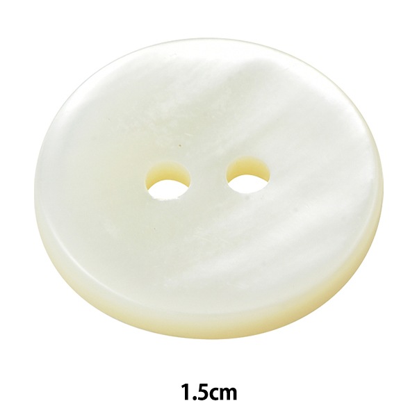 ボタン 『シェルボタン 二つ穴 1.5cm ST100』 服飾,ボタン・バックル