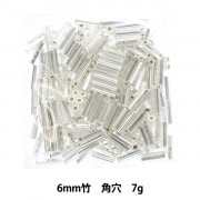 ビーズ 『グラスビーズ 6mm竹(2分) クリスタルAB #250 H5109』 MIYUKI