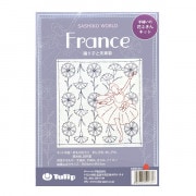 刺しゅうキット 『手縫いの花ふきんキット SASHIKO WORLD France