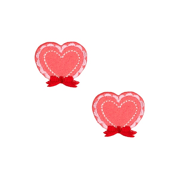 ワッペン 『お気に入りシリーズ ミニワッペン ハートフリル MOW835