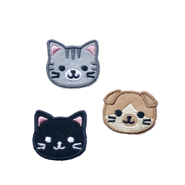 ワッペン 『キッズワッペン ねこ KDW-08』 雑貨,ワッペン