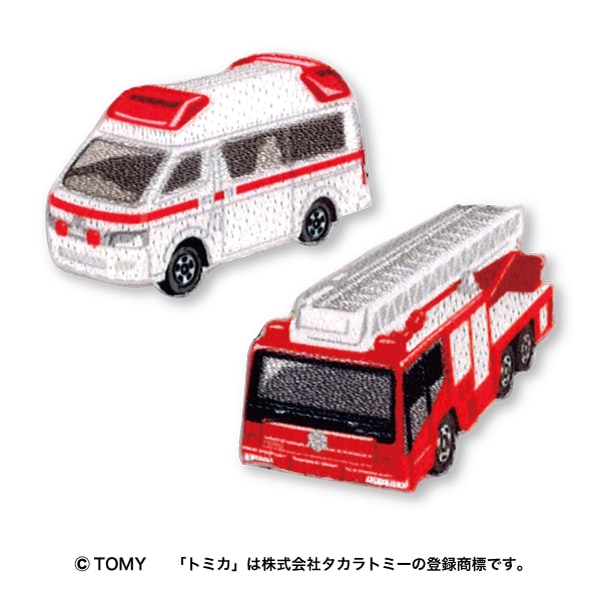 ワッペン 『トミカ ワッペン 救急車・消防車 TOM28』 PIONEER