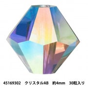 アクセサリー素材 『プレシオサ ロンデルビーズ 45169302 クリスタルAB