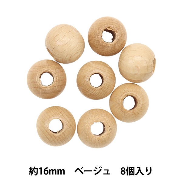 ビーズ『ウッドビーズ NR16-1』TOHOBEADSトーホービーズ ビーズ,ウッド