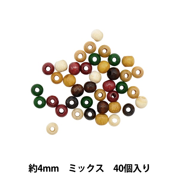 ビーズ『ウッドビーズ NR4-M』TOHOBEADSトーホービーズ ビーズ,ウッド