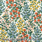 数量5から】 生地 『綿麻キャンバス つばき (椿) KSP-5375-B』 COTTON