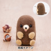 ハンドメイド 羊毛フェルト 額から飛び出たホワイトライオン