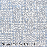 【数量5から】 生地 『LIBERTY リバティプリント オックス スリーピングローズ ライトブルー 103630275J22F』 【ユザワヤオリジナル】|サイズ・幅で探す|生地