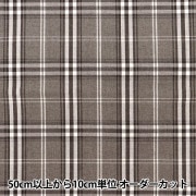 数量5から】 生地 『TRタータン しなやか起毛チェック アカ×コン
