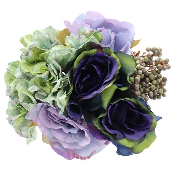 造花 シルクフラワー 『ローズ&ハイドレンジャブーケ ブルー