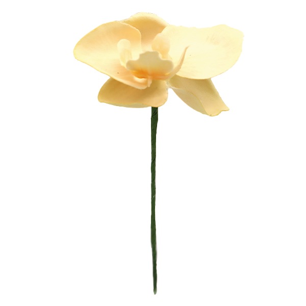 造花 シルクフラワー 『コチョウランピック S ソフトイエロー A-34237