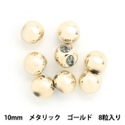 ビーズ 『アクリルパーツ 鈴丸 バブル 8個入り オレンジ 10mm』 ビーズ