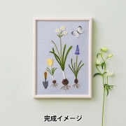 青木和子　刺繍完成品　青木和子のステッチライフ　「アリウムの咲く庭」 青木和子 刺繍完成品 青木和子のステッチライフ 「アリウムの