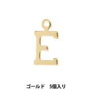 アクセサリー素材 『チャーム アルファベットM ゴールド 5個入リ ALPHA