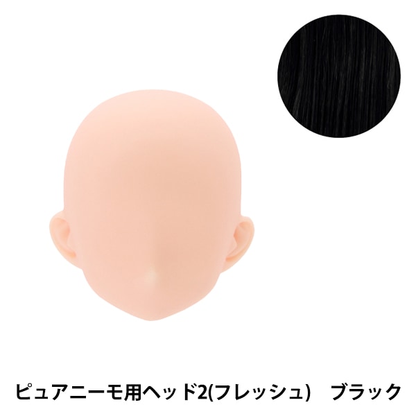 ドール 本体 『ピュアニーモ用ヘッド2(フレッシュ) ブラック PNH003