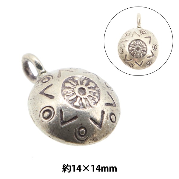 ビーズ 『カレンシルバートップパーツ 約14mm AC794