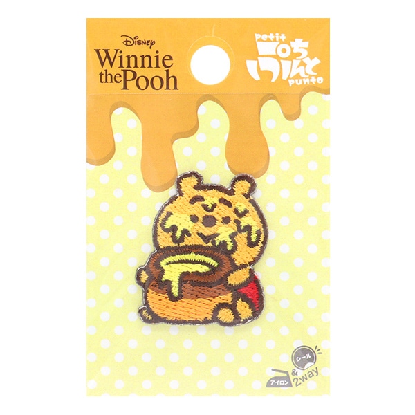 ワッペン 『カナヘイ画 くまのプーさん はちみつ GW-1109-1A