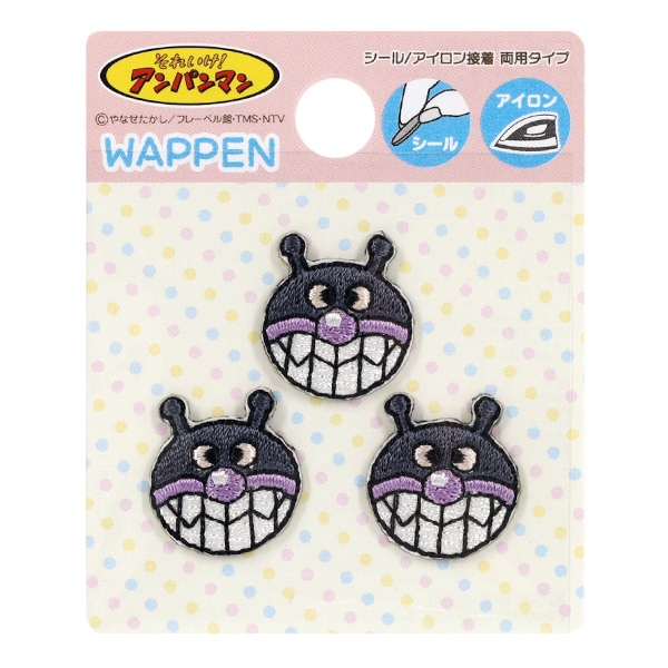 ワッペン 『バイキンマン プチシールワッペン APP006』 雑貨,ワッペン