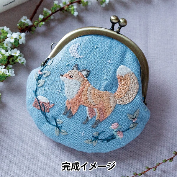 刺しゅうキット 『Chicchiさんの動物刺繍キット 眩い月の森と